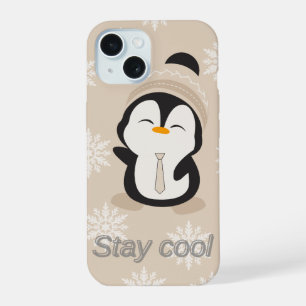 Cute Pinguïn Blijf Koel Hoesje iPhone 15 Hoesje