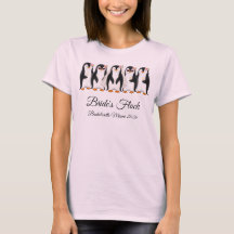 Cute Pinguïn Bruid Koppel Roze Bachelorette