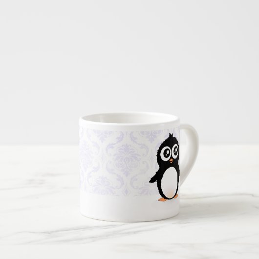 Cute pinguin cartoon espresso kop (Voorkant rechts)