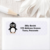 Cute pinguin cartoon etiket (Insitu)