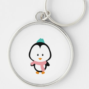 Cute pinguin cartoon sleutelhanger