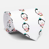 Cute pinguin cartoon stropdas (Opgerold)
