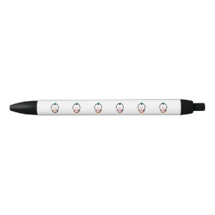 Cute pinguin cartoon zwarte inkt pen