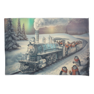 Cute Pinguïn Expres Trein Noorderlicht Kussensloop