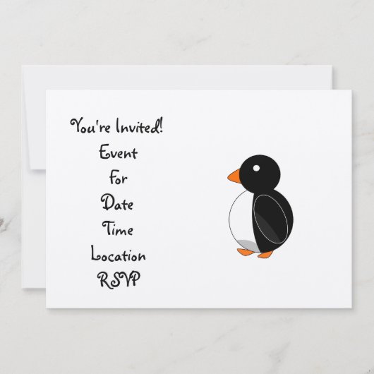 Cute pinguin kaart (Voorkant)