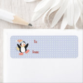 Cute pinguin kerstcadeaulabels voor labels (Insitu)