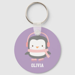 Cute Pinguïn Kerstvullers voor Meisjes Sleutelhanger