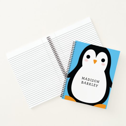 Cute Pinguïn Kinderen Notitieboek (Binnen)