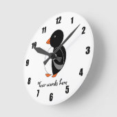 Cute pinguin ronde klok (Hoek)