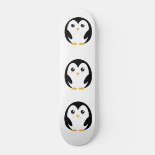 Cute pinguin skateboard