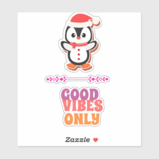 Cute pinguïn Velgrootte: 6" x 6" Vel Sticker