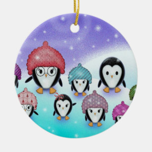 Cute Pinguïnfamilie Ornament