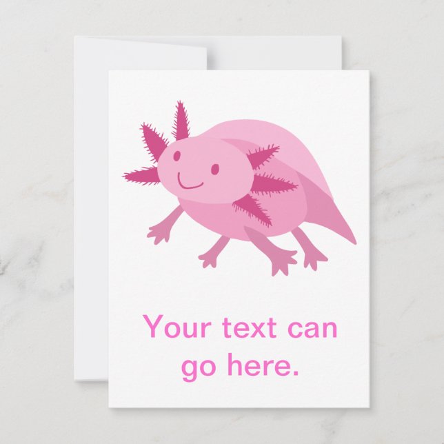 Cute Pink Albino Axolotl (Voorkant)