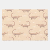 Cute Pink Alligator Inpakpapier Vel (Voorkant 3)