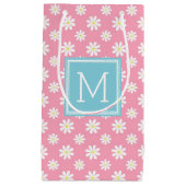 Cute Pink and Blue Daisies Pattern Personalized Klein Cadeauzakje (Voorkant)