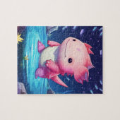 Cute Pink Axolotl Legpuzzel (Horizontaal)