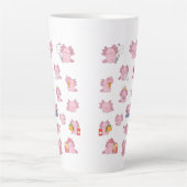 Cute Pink Axolotl Pattern Latte Coffee Tea Mug (Devant)
