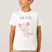Cute Pink Axolotl T-shirt (Voorkant)