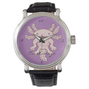 Cute Pink Axolotl Thunder_Cove Horloge