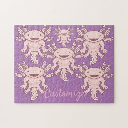 Cute Pink Axolotl Thunder_Cove Legpuzzel (Horizontaal)