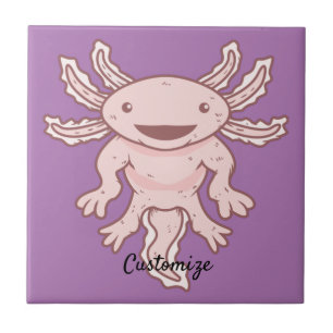 Cute Pink Axolotl Thunder_Cove Tegeltje