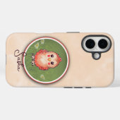 Cute Pink Baby Bird Painting Custom Name Case-Mate iPhone Case (Achterkant (horizontaal))