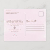 Cute Pink Baby Carriage Classic Uitnodiging Briefkaart (Achterkant)