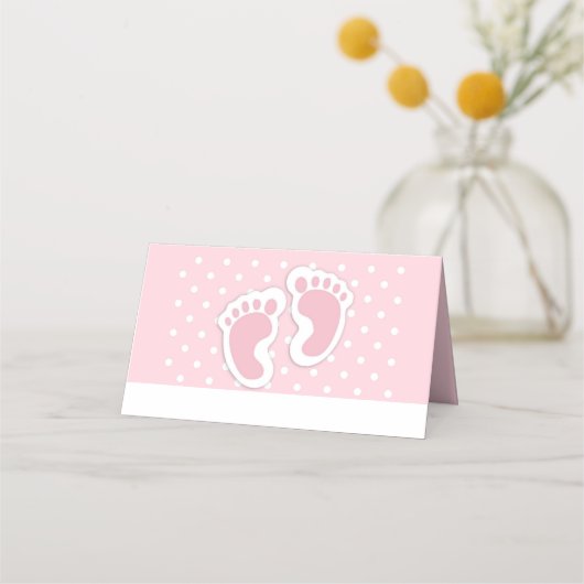 Cute Pink Baby Girl Footprint (Voorkant)