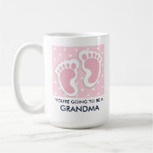 Cute Pink Baby Girl Footprint Koffiemok (Links)