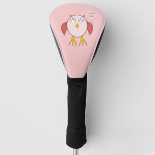 Cute Pink Baby Girl Owl Golf Driver Hoesje Golfheadcover