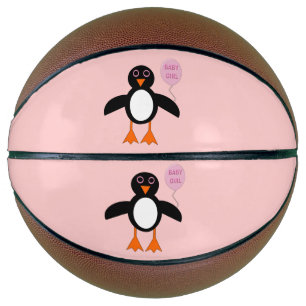 Cute Pink Baby Girl Penguin Basketballen
