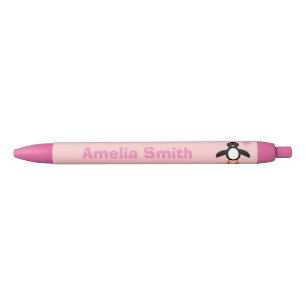 Cute Pink Baby Girl Penguin Persoonlijke pen