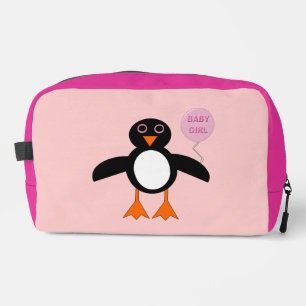 Cute Pink Baby Girl Penguin Toilettasje