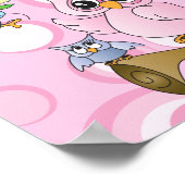 Cute Pink Baby Owl Poster (Hoek)