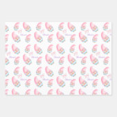 Cute Pink Baby shower Gnomen Inpakpapier Vel (Voorkant 3)