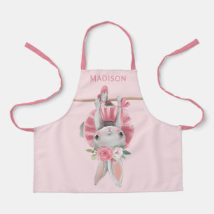 Cute Pink Ballerina Ballet Bunny Persoonlijk Schort