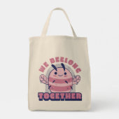 Cute pink bee tote bag design (Dos)