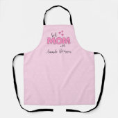 Cute Pink Best mam Whimsical Typography Heart Schort (Voorkant)