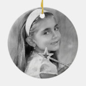 Cute Pink Bloemenmeisje Whimsical Weddenress Keramisch Ornament (Achterkant)