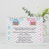 Cute Pink & Blue Gender Release Party Kaart (Staand voorkant)