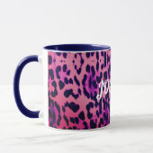 Cute Pink & Blue Leopard Animal Print Name Mok (Links)