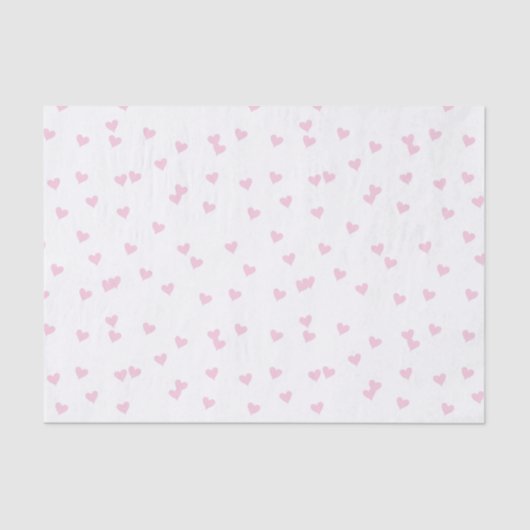Cute Pink Blush Heart Patroon Tissuepapier (Voorkant)
