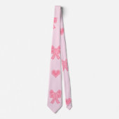 Cute Pink Bows and Hearts Coque Stropdas (Voorkant)