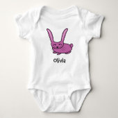 Cute Pink Bunny Easter Romper (Voorkant)