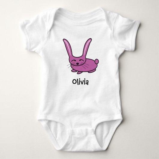 Cute Pink Bunny Easter Romper (Voorkant)
