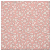 Cute Pink Bunny Rabbits Pattern Stof (Swatch)