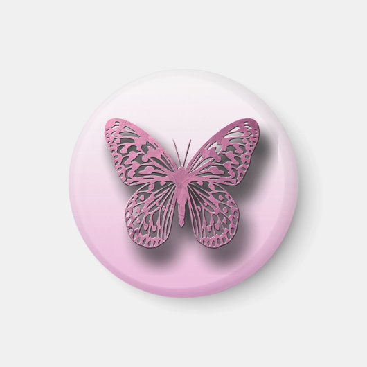 Cute Pink Butterfly koelkast magneten (Voorkant)