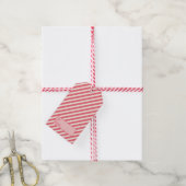 Cute Pink Candy Cane Stripes Pattern - Kerstmis Cadeaulabel (Met Touw)