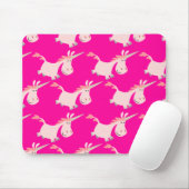 Cute Pink Cartoon Unicorn Herd! mousepad Muismat (Met muis)