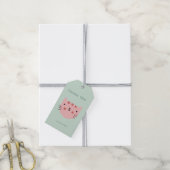 Cute Pink Cat Birthday bedankt Cadeaulabel (Met Touw)